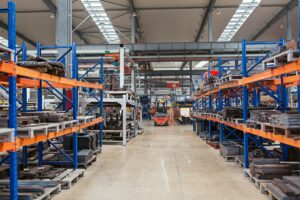 Modern industrial area of warehouse or factory